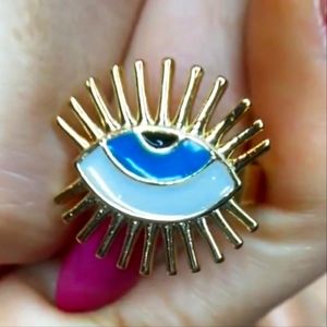 Melania Clara Evil Eye Ring 7 1/2